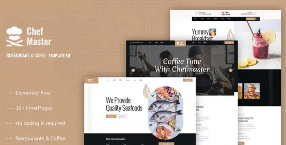Chefmaster – Restaurant & Cafe Elementor Template Kit